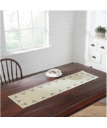 Farmhouse Honey Bee Cotton 12x48 inch Table Runner Country Cottage Yello... - $20.17 CAD