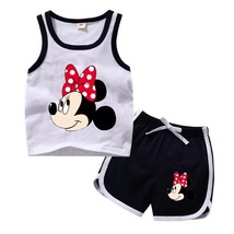 Summer Kids Baby Clothes Set      Sleeveless Tops+Shorts 2pcs Boy  Suit Girls Cl - £61.64 GBP