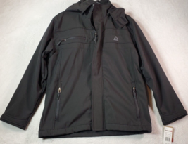 Reebok Coat Youth Large Black Polyester Long Sleeve Pockets Hooded Logo ... - $35.56