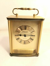 J.E. Caldwell Vintage Brass Desk Mantle Shelf Inscribed Clock Made In Ge... - £112.74 GBP