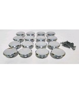 Qty 16: Vintage Round Concave Chrome 2&quot; Cabinet Hardware Door Drawer Kno... - $52.01 CAD