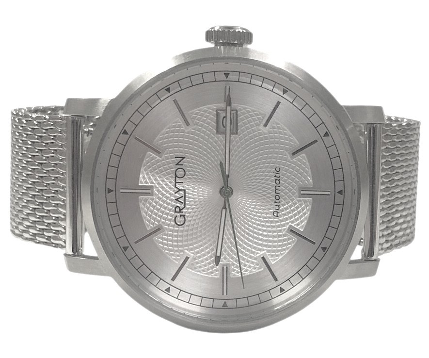 Grayton Wrist watch Gr73848al Guilloche Milanese Silver 44MM  Stainless ... - $69.00