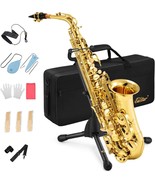 Eastar AS-Ⅱ Student Alto Saxophone E Flat Gold Lacquer Alto Beginner Sax... - £245.42 GBP