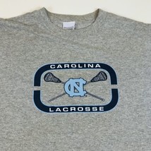Vintage Brine UNC Lacrosse Gray T-Shirt North Carolina Men&#39;s Size Large NCAA - £23.64 GBP