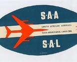 South African Airways Sticker Type 1 SAA SAL Jet - $14.83