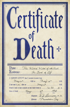 Wizard Of Oz Certificate Of Death Dorothy Ruby Wicked Witch Prop/Replica - £2.38 GBP