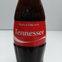 Coca-Cola Share a Coke with Tennessee Collectible 8 oz Glass Bottle Red Label - £8.31 GBP