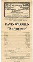 The Auctioneer Bill of the Play Shubert Belasco Theatre Washington DC 1919 - $17.82