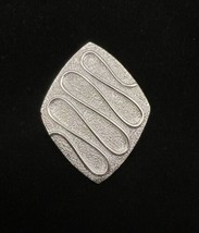 Sarah Coventry Large Silver Tone Modern Style Layered  Statement Brooch Pendant - £23.70 GBP