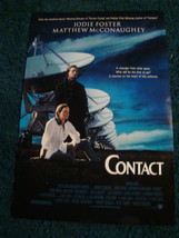 CONTACT - MOVIE POSTER WITH JODI FOSTER AND MATTHEW MCCONAUGHEY - £15.67 GBP