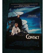 CONTACT - MOVIE POSTER WITH JODI FOSTER AND MATTHEW MCCONAUGHEY - £15.73 GBP