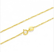 FENASY Genuine 18K White Yellow Gold Chain 18 Inches Au750 Cost Price Ne... - £54.62 GBP
