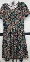 NWT 2.0 LuLaRoe Medium Black Navy Maroon Green Gold Paisley Amelia Zip Dress - £47.47 GBP