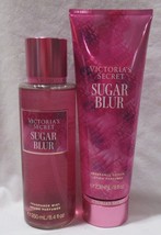 Victoria&#39;s Secret Fragrance Mist &amp; Lotion Set Lot of 2 SUGAR BLUR vanilla amber - £27.57 GBP