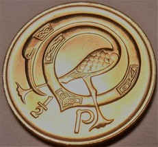 Ireland Half Penny, 1971 Gem Unc~Neck Twisted Bird~1st Year Ever Minted~... - $3.91