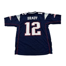 Reebok New England Patriots Tom Brady #12 Blue NFL Football Jersey Men&#39;s Large - £47.89 GBP