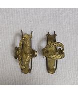 Antique 1914 Victorian Brass Metal Hair Barrettes - $38.41