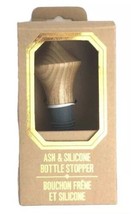Wooden Wine Bottle Stopper MCM Mid-Century Modern Spiral Top Wood Silicone - £10.82 GBP
