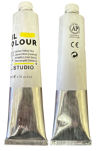 Artist Quality Oil Paint, Color 311 Lemon Yellow, 200 ml Tube, ASTM D4236 - $9.99