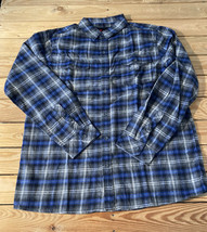 stoic NWOT men’s plaid button up long sleeve shirt size XL blue H4 - £13.94 GBP
