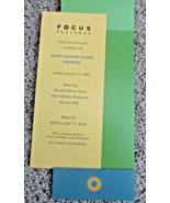 FOCUS FEATURES 60TH GOLDEN GLOBES AFTER PARTY INVITE BEVERLY HILTON HOTEL - $16.26 CAD