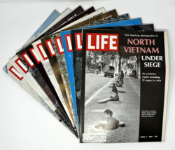 Lot of 10 Vintage Life Magazines April June 1967 Vietnam War, Apollo Team, Nixon - £24.68 GBP