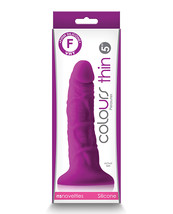 Colours Pleasures 5&quot; Thin Dildo - Purple - £15.13 GBP