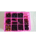 Assorted Glass, Wood, Satin Covered Loose Beads Bulk Mixed Lot Craft Jew... - $367.86 MXN