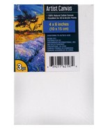 Artist Canvas 4x6 3pc stretched cotton canvas for painting oil or acrylic - £5.60 GBP