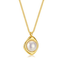 Elegant Pearl Pendant Light Luxury High-Grade Titanium Steel Necklace Women&#39;s Je - £14.94 GBP