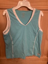 Athletic Works Tank Top Turquoise V Neck Size XL Pre-Owned - $5.93