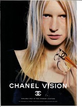 2001 Chanel Vision Original Magazine Print Ad Sexy Blonde Holding Glasses - £10.00 GBP