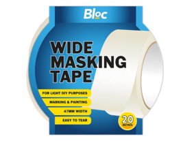 47mm Wide Masking Tape 20m - Marking &amp; Painting - Decorators Tape DIY ⭐⭐⭐⭐⭐ - £4.89 GBP