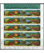1999 33c Aquarium Fish, Sheet of 20 Scott 3317-20 Mint F/VF NH - $12.48