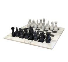 Marble Chess Board Set with Pieces Hand-carved Chess Set Christmas Gift ... - $212.85