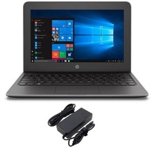 HP Stream 11-Pro Laptop Intel Celeron-N2840 2GB 32GB Win-10 Webcam WIFI HDMI - £78.11 GBP
