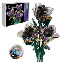 Rose Flower Bouquet Building Set,Botanical Collection Rainbow Artificial... - £32.84 GBP