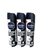 Nivea Men Black &amp; White INVISIBLE antiperspirant spray 3 x 150ml - FREE ... - $547.14 MXN