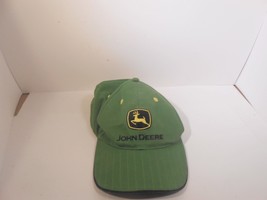 John Deere Hat Cap Strap Back Adjustable Dad One Size Cotton Green - $8.60