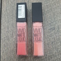 Set Of 2-Maybelline Ny Vivid Matte Liquid Lipstick 15 Pink Charge, New - £7.65 GBP