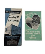 Canada Vintage Travel Brochure Lot Eatons Boat Tours Trifold 50s - £9.42 GBP