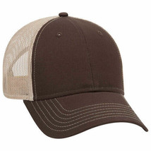 Dark Brown/Dark Brown/Khaki Trucker Hat 6Panel Low Profile Mesh Back 1dz... - £76.20 GBP