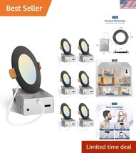 Ultra-Thin 11W Dimmable LED Recessed Ceiling Light - 5 Color Tempts, 4 Inch - $74.99
