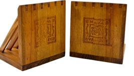 Napa Valley Desktop Organizer Set 2 Wine Advertising Wood Logo Dovetail ... - $449.96 MXN