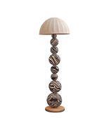 Modern Zebra Stripe Hand-Painted Art Ball Floor Lamp, Designer Sculptura... - $26,784.27 MXN