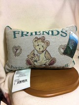 Cherished Teddies Tapestry Pillow Friends Have All The Right Stuff   #44... - $44.50