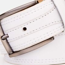 The Lexington White Leather Belt image 2