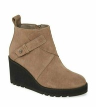 New Eileen Fisher Beige Wedge Suede Leather Booties Boots Size 8.5 M $265 - £118.51 GBP
