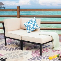 Khaki 2 Pc. Patio Furniture Set By Lokatse Home Sectional Balcony Corner... - £239.01 GBP