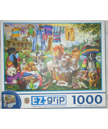 Master Pieces Jigsaw Puzzle 1000 Piece Large Size EZ Grip LAUNDRY DAY RA... - $48.73